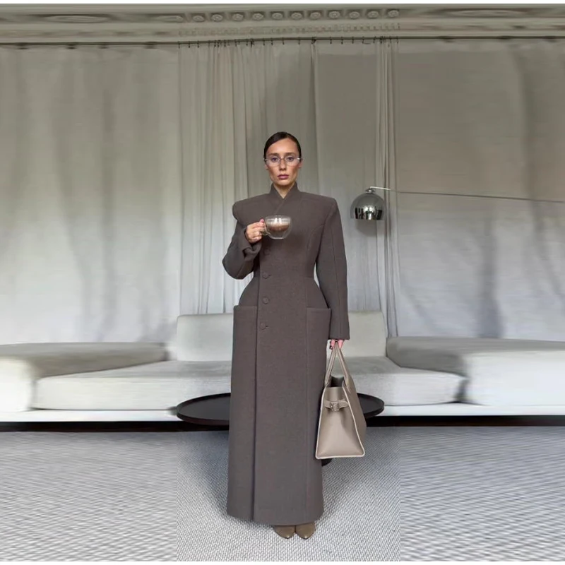 2026 Autumn/Winter Lady V-Neck Single-Breasted Waist-Closed Full Sleeve Female Jacket Streetwear New Solid Women's Long Coat
2026 Autumn/Winter Lady V-Neck Single-Breasted Waist-Closed Full Sleeve Female Jacket Streetwear New Solid Women's Long Coat
