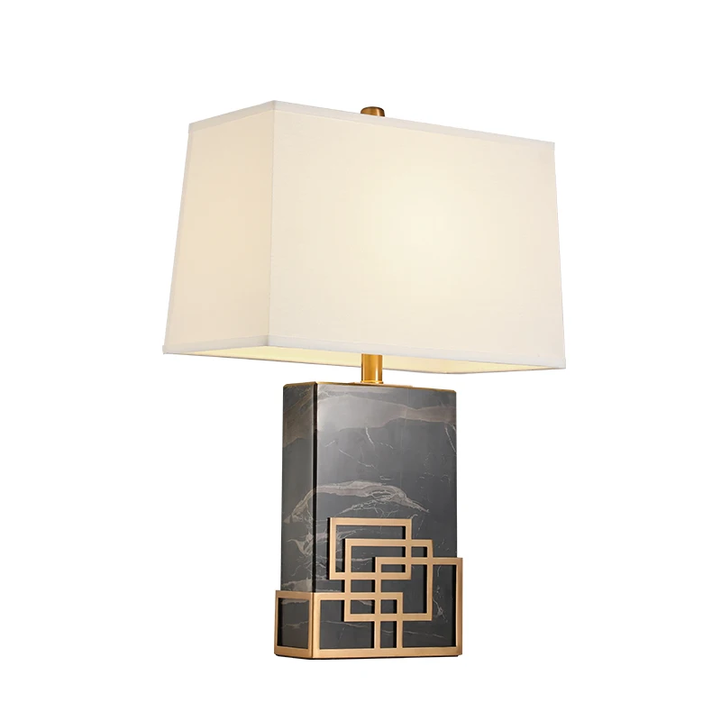 Light luxury new Chinese modern American marble texture metal design living room bedroom cloth cover desk lamp
Light luxury new Chinese modern American marble texture metal design living room bedroom cloth cover desk lamp