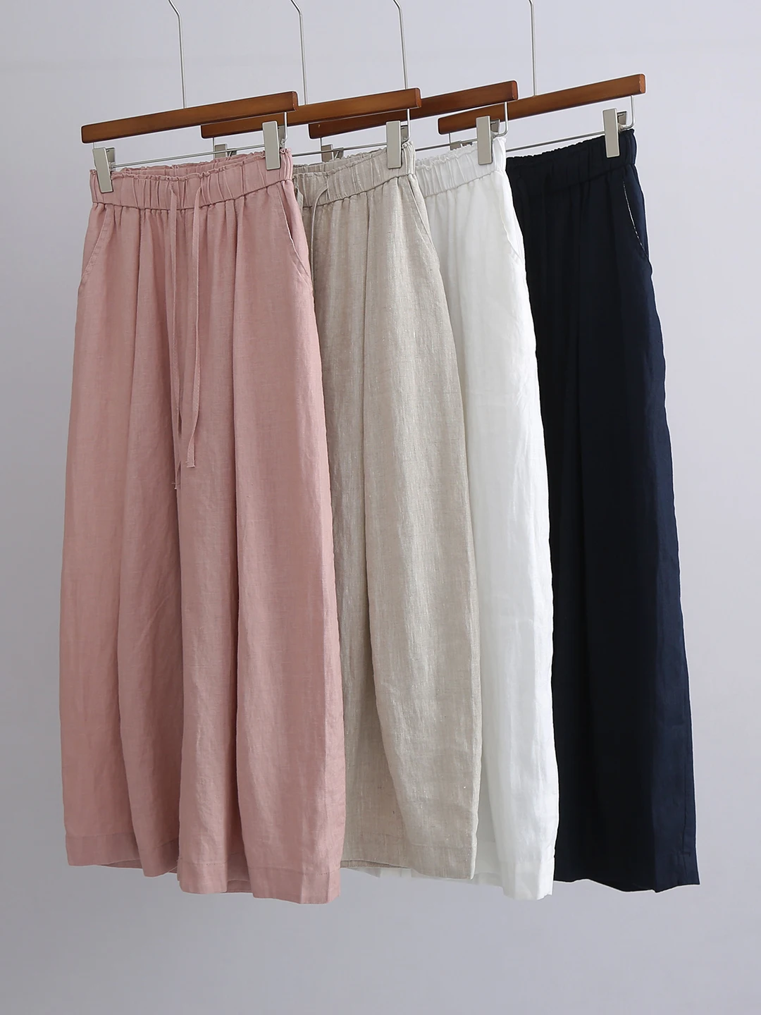 Linen Wide Leg Pants Women's Casual Trousers Breathable Comfortable Drawstring Elastic Waist Cool Feeling Color
Linen Wide Leg Pants Women's Casual Trousers Breathable Comfortable Drawstring Elastic Waist Cool Feeling Color
