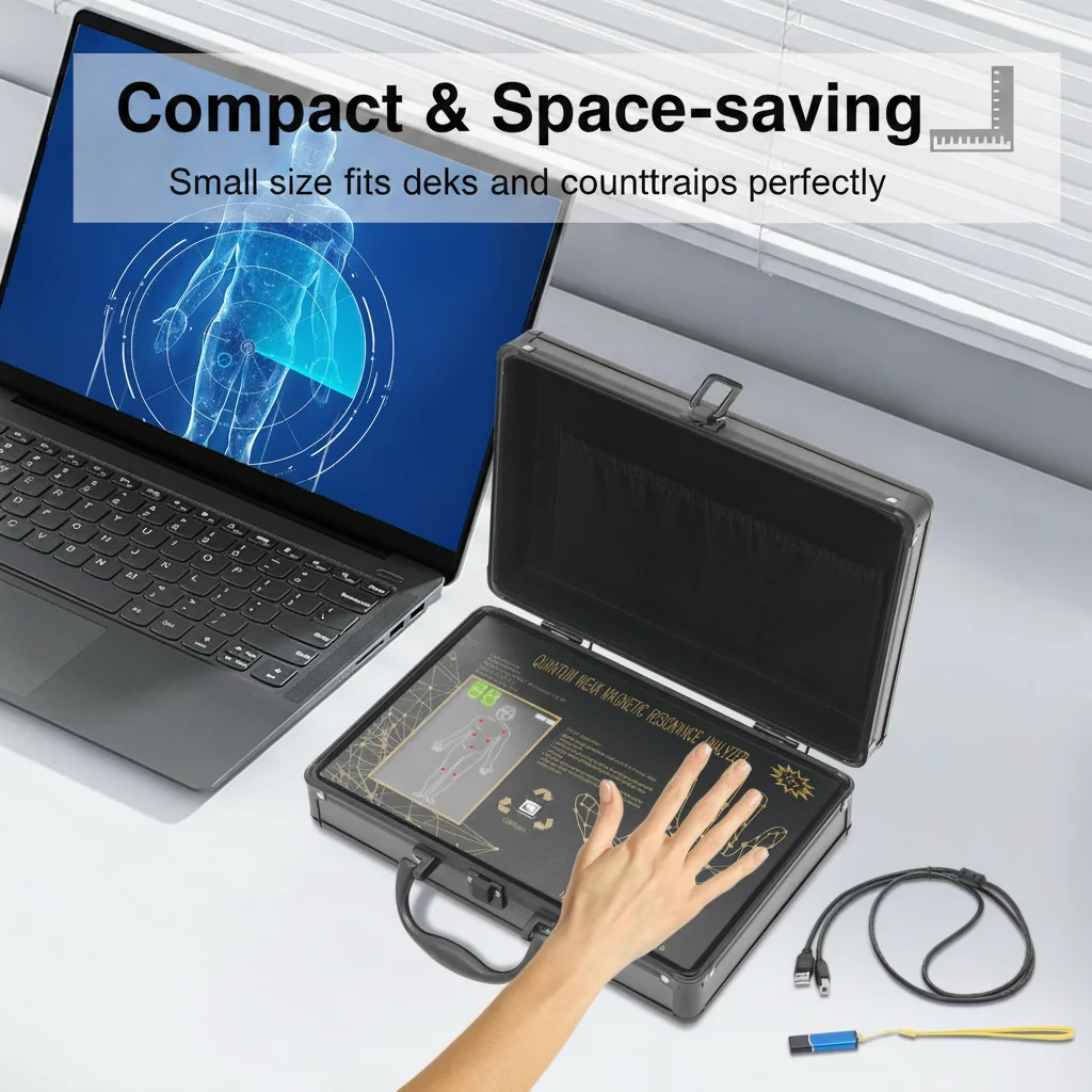 Portable Quantum Health Analyzer Infrared Body Detector, Non-invasive Radiation-free Health Monitor with 50+ Test Reports, Aluminum Build Windows Compatible for Home Clinic SPA Beauty Salon & Healthcare Shop
Portable Quantum Health Analyzer Infrared Body Detector, Non-invasive Radiation-free Health Monitor with 50+ Test Reports, Aluminum Build Windows Compatible for Home Clinic SPA Beauty Salon & Healthcare Shop