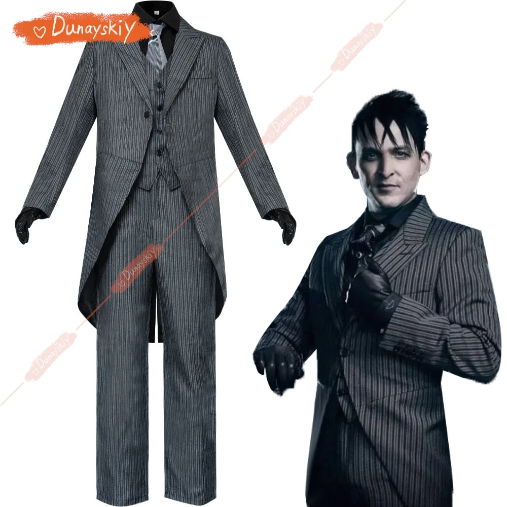 Demon Penguin Cosplay Uniform Anime Cosplay Men Cobblepot Costume Jackets Vest Pants Glove Full set Halloween Suit for Men
Demon Penguin Cosplay Uniform Anime Cosplay Men Cobblepot Costume Jackets Vest Pants Glove Full set Halloween Suit for Men