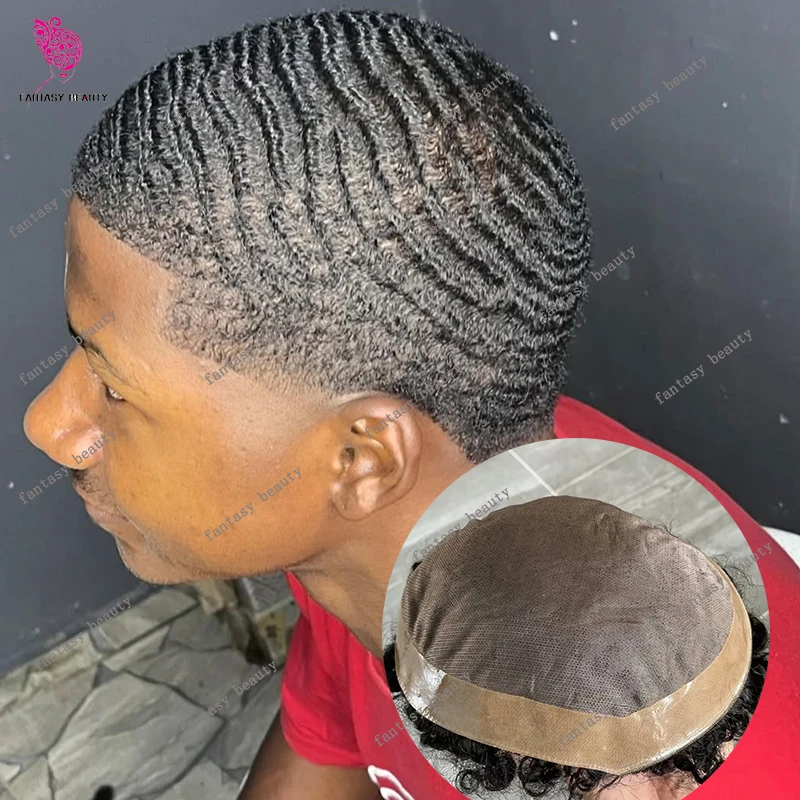 Light Brown Human Hair 8mm/10mm Wave Super Durable Black Man Breathable Fine Mono Lace Natural Hairline NPU Men's Toupe Wig Unit
Light Brown Human Hair 8mm/10mm Wave Super Durable Black Man Breathable Fine Mono Lace Natural Hairline NPU Men's Toupe Wig Unit