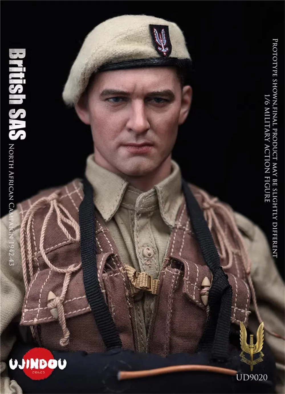 1/6 UJINDOU UD9020 WWII The British Soldier North African Campaign 1942-1943 Male Head Sculpt Carving Fit 12" Action Figure DIY
1/6 UJINDOU UD9020 WWII The British Soldier North African Campaign 1942-1943 Male Head Sculpt Carving Fit 12" Action Figure DIY