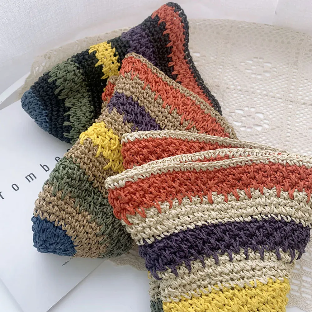 Woman Hat Straw Woman Stripes Cap Straw Cap Straw Sun Hat Outdoor Straw Cap
Woman Hat Straw Woman Stripes Cap Straw Cap Straw Sun Hat Outdoor Straw Cap
