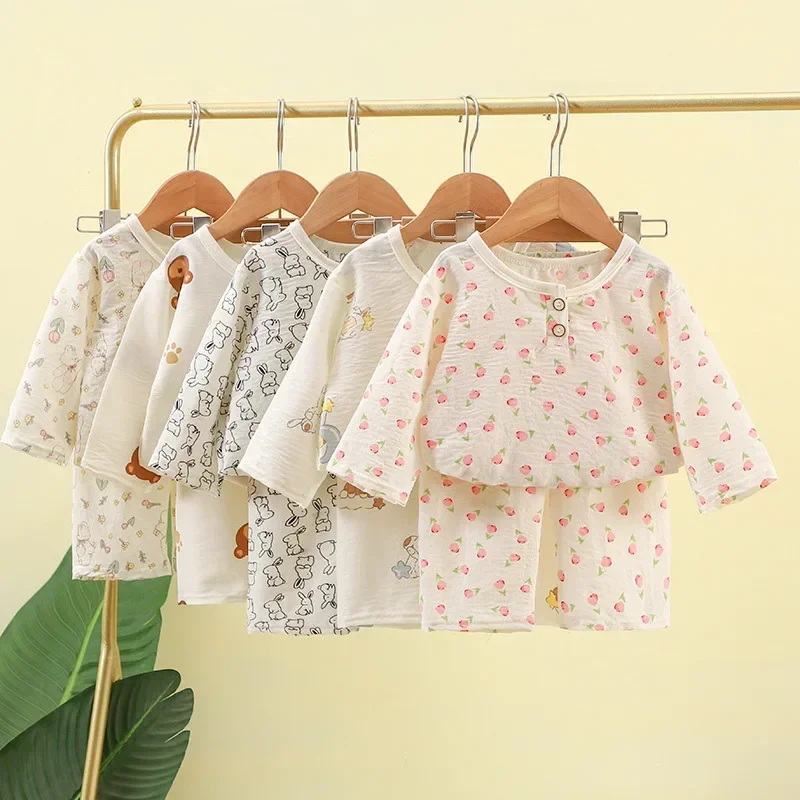 Kids Summer Thin Pajamas New 2025 Boys Girls Cartoon Bear Half Sleeve T-shirts Tops + Pants Pyjamas Baby Casual Clothing Sets
Kids Summer Thin Pajamas New 2025 Boys Girls Cartoon Bear Half Sleeve T-shirts Tops + Pants Pyjamas Baby Casual Clothing Sets