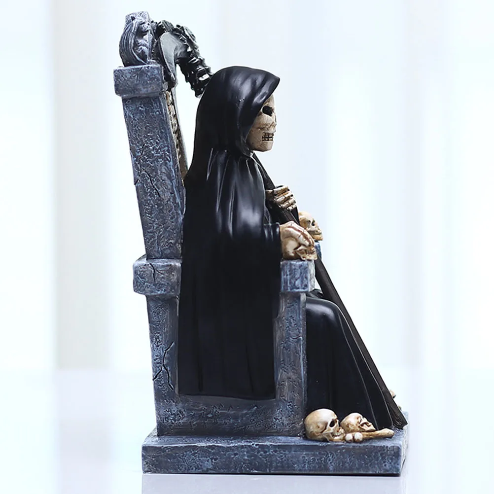 1Pcs Resin Skull Throne Halloween Decoration Grim Reaper Sitting Bone Throne Tabletop Ornament Creative Skull Head Prop
1Pcs Resin Skull Throne Halloween Decoration Grim Reaper Sitting Bone Throne Tabletop Ornament Creative Skull Head Prop