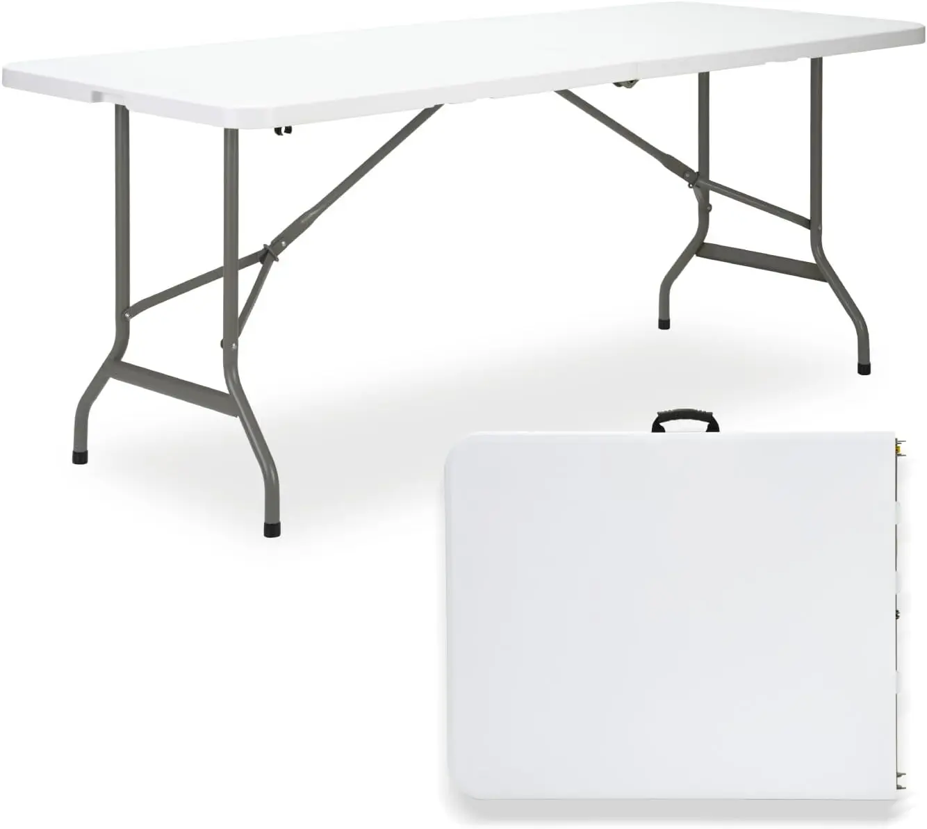6ft Heavy-Duty Folding Table, 500lbs Capacity, HDPE Top & Steel Legs for Indoor/Outdoor Use
6ft Heavy-Duty Folding Table, 500lbs Capacity, HDPE Top & Steel Legs for Indoor/Outdoor Use