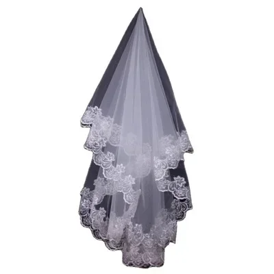 Beautiful White One Layer Bridal Wedding Accessories Appliques Ivory Veils Velo De Novia
Beautiful White One Layer Bridal Wedding Accessories Appliques Ivory Veils Velo De Novia