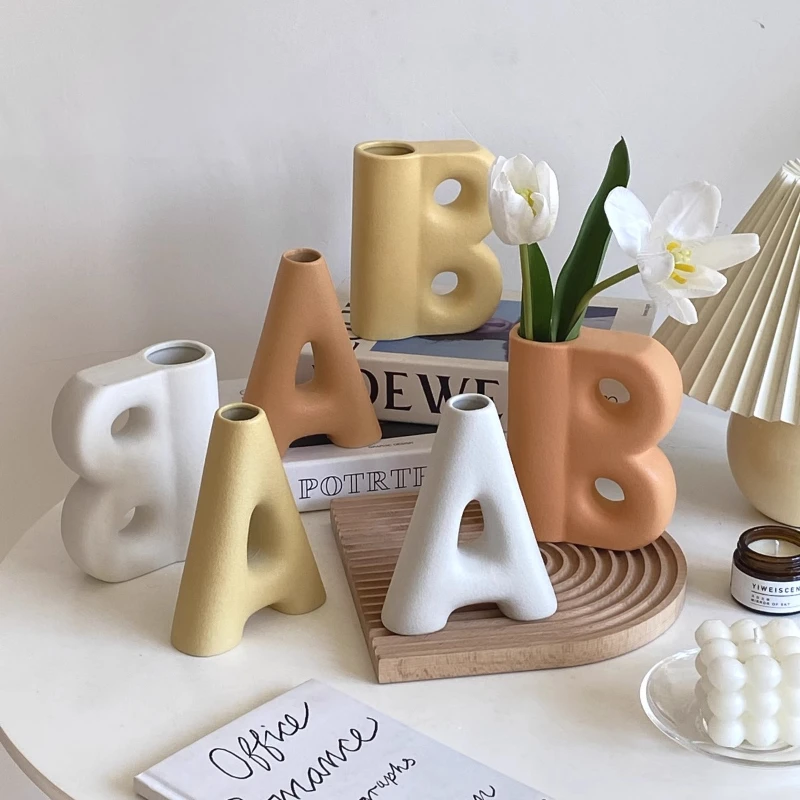 Simple Vase Single Table Flower Pot Home Living Room Decoration Table Ornaments Letter Flower Arrangement Vase Room Decor
Simple Vase Single Table Flower Pot Home Living Room Decoration Table Ornaments Letter Flower Arrangement Vase Room Decor