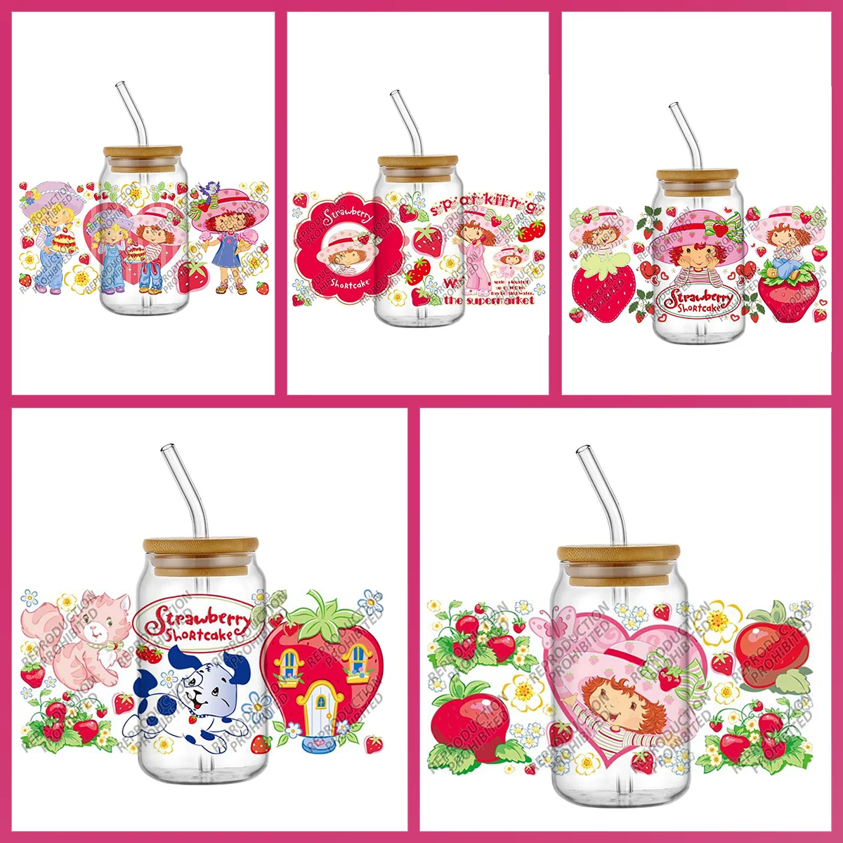 Cute Strawberry Girl UV DTF Cup Wraps Waterproof Transfer Decal Lovely Theme UVDTF Vinyl Stickers for 16oz Tumbler
Cute Strawberry Girl UV DTF Cup Wraps Waterproof Transfer Decal Lovely Theme UVDTF Vinyl Stickers for 16oz Tumbler