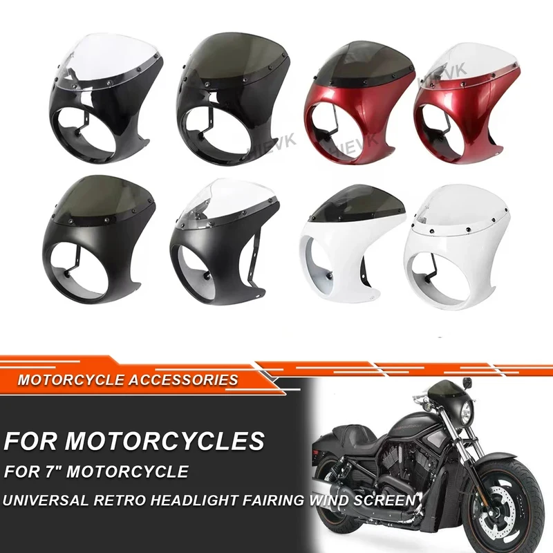 7 Inch Retro Waterproof Anti-Drop Front Headlight Fairing Cover Universal Motorcycle Modification Parts
7 Inch Retro Waterproof Anti-Drop Front Headlight Fairing Cover Universal Motorcycle Modification Parts