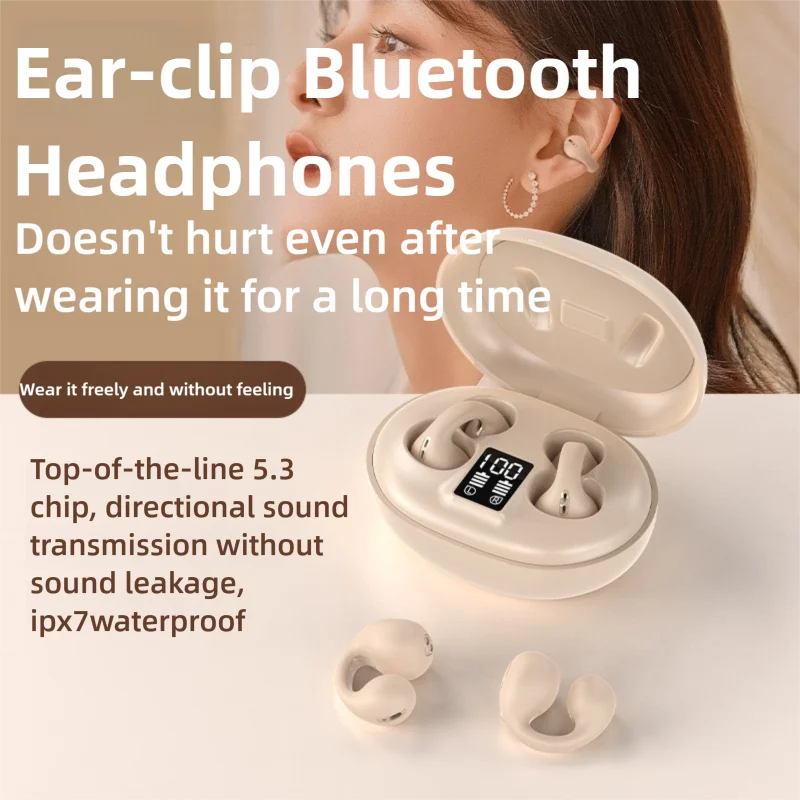 Wireless Bluetooth Earphone Ear-clip Lightweight Protable HD call Hifi Sound Long Battery Life Power Display For Music Gaming
Wireless Bluetooth Earphone Ear-clip Lightweight Protable HD call Hifi Sound Long Battery Life Power Display For Music Gaming