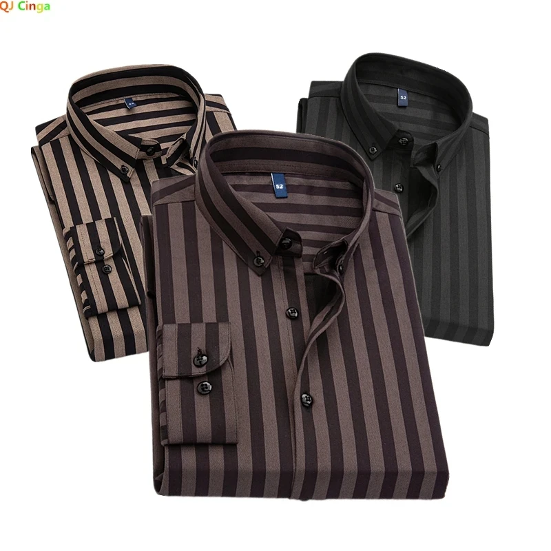 Black Striped Long Sleeve Shirt Men Single Breasted Shirts with Square Collar Yellow Brown Camisas Para Hombre Asian Size M-5XL
Black Striped Long Sleeve Shirt Men Single Breasted Shirts with Square Collar Yellow Brown Camisas Para Hombre Asian Size M-5XL