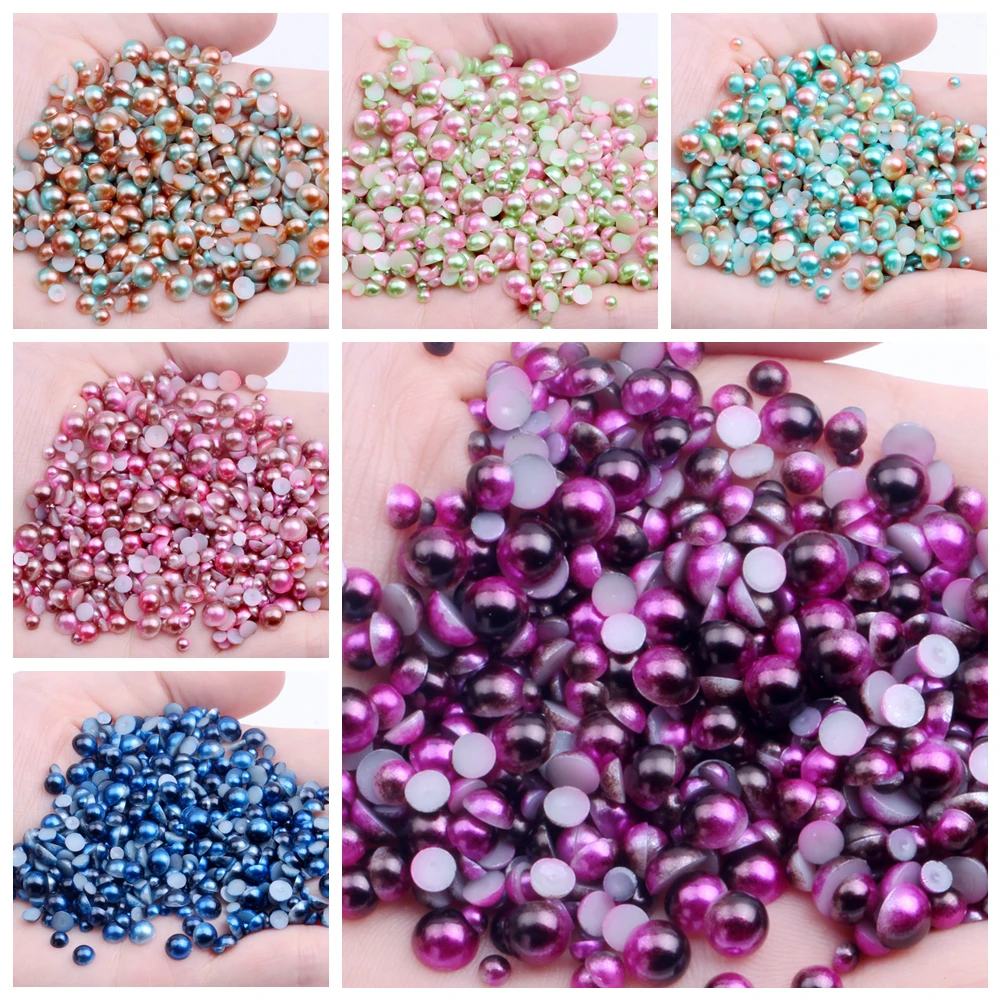 Big Pack 4mm 10000pcs RainBow Color Half Round Pearls Flatback Imitation Craft DIY Wedding Dresses DIY Nail Art Decorations
Big Pack 4mm 10000pcs RainBow Color Half Round Pearls Flatback Imitation Craft DIY Wedding Dresses DIY Nail Art Decorations
