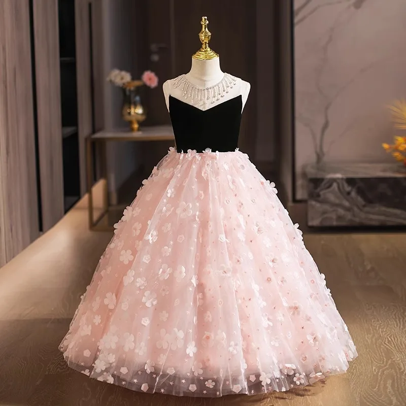 Girls dress children catwalk piano playing pink flowers birthday party princess tutu dress small host
Girls dress children catwalk piano playing pink flowers birthday party princess tutu dress small host