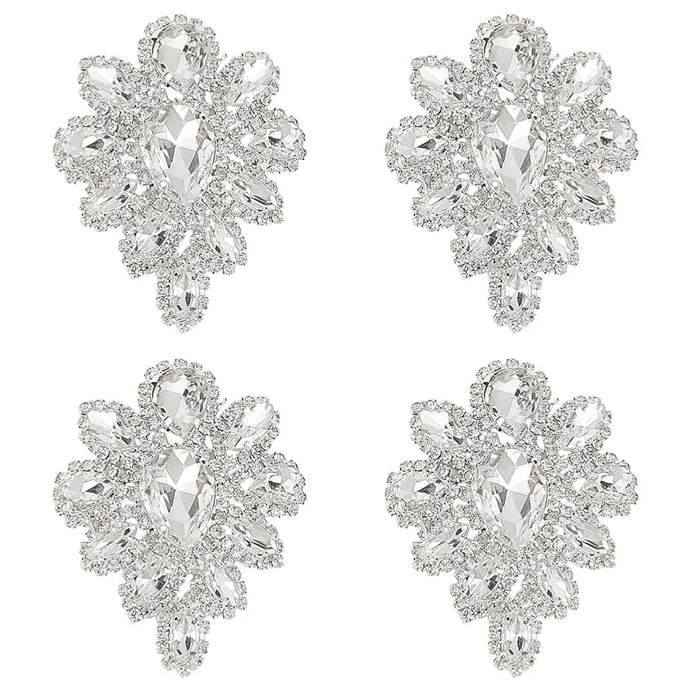 4 PCS Rhinestone Applique Crystal Teardrop Shape Rhinestone Appliques Wedding Bridal Decorative Patches Beaded Flower Patch
4 PCS Rhinestone Applique Crystal Teardrop Shape Rhinestone Appliques Wedding Bridal Decorative Patches Beaded Flower Patch