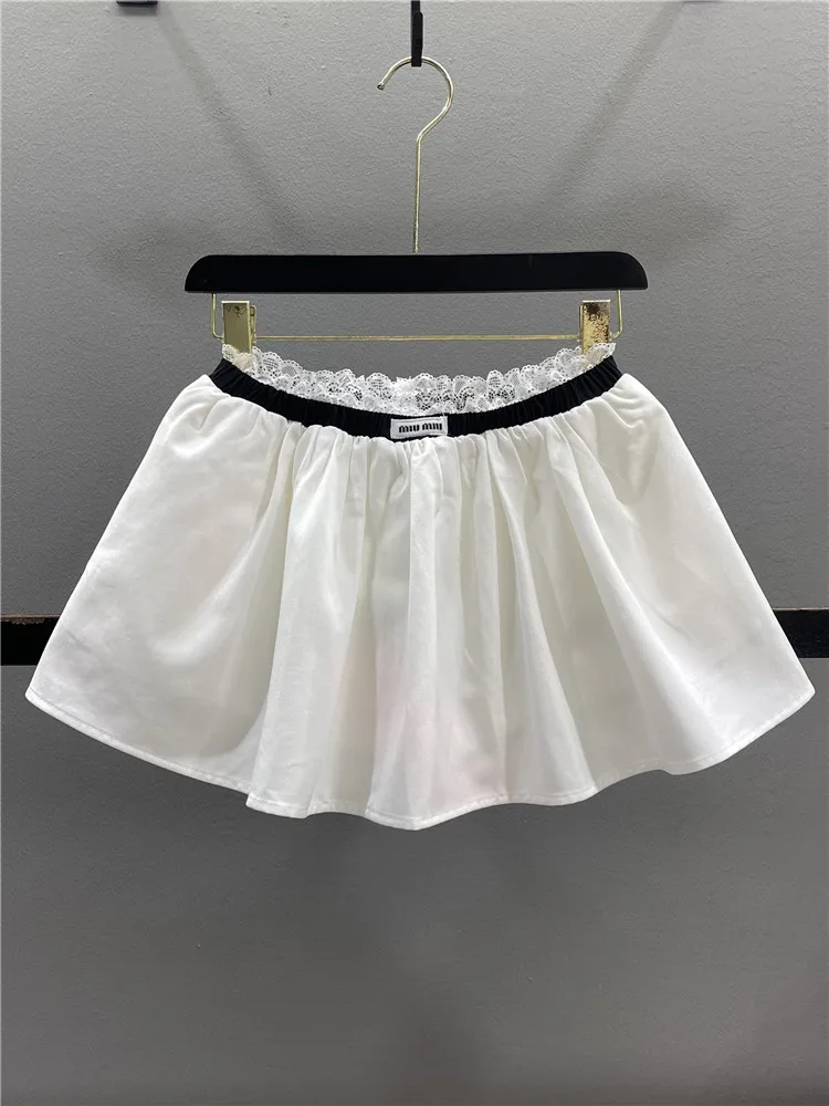 Casual Style Pleated Lace Half Skirt Women's Summer Elastic Waist Anti-Light A-Line Fluffy Short Skirt Pants Standard Fit
Casual Style Pleated Lace Half Skirt Women's Summer Elastic Waist Anti-Light A-Line Fluffy Short Skirt Pants Standard Fit