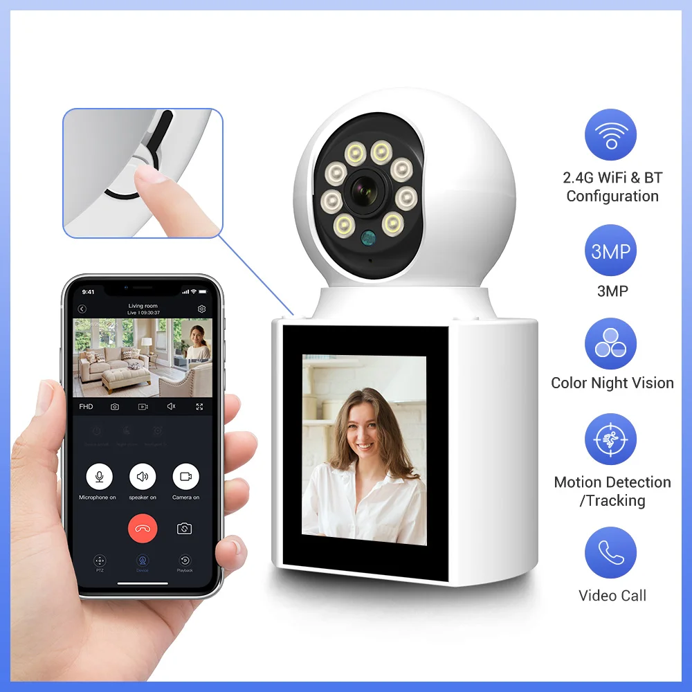 Boykeep 2K Pet Dog Camera with Phone App, 5G/2.4GHz WiFi Indoor Security Baby Camera, 360° Pan & Tilt, 2-Way Audio, Night Vision
Boykeep 2K Pet Dog Camera with Phone App, 5G/2.4GHz WiFi Indoor Security Baby Camera, 360° Pan & Tilt, 2-Way Audio, Night Vision