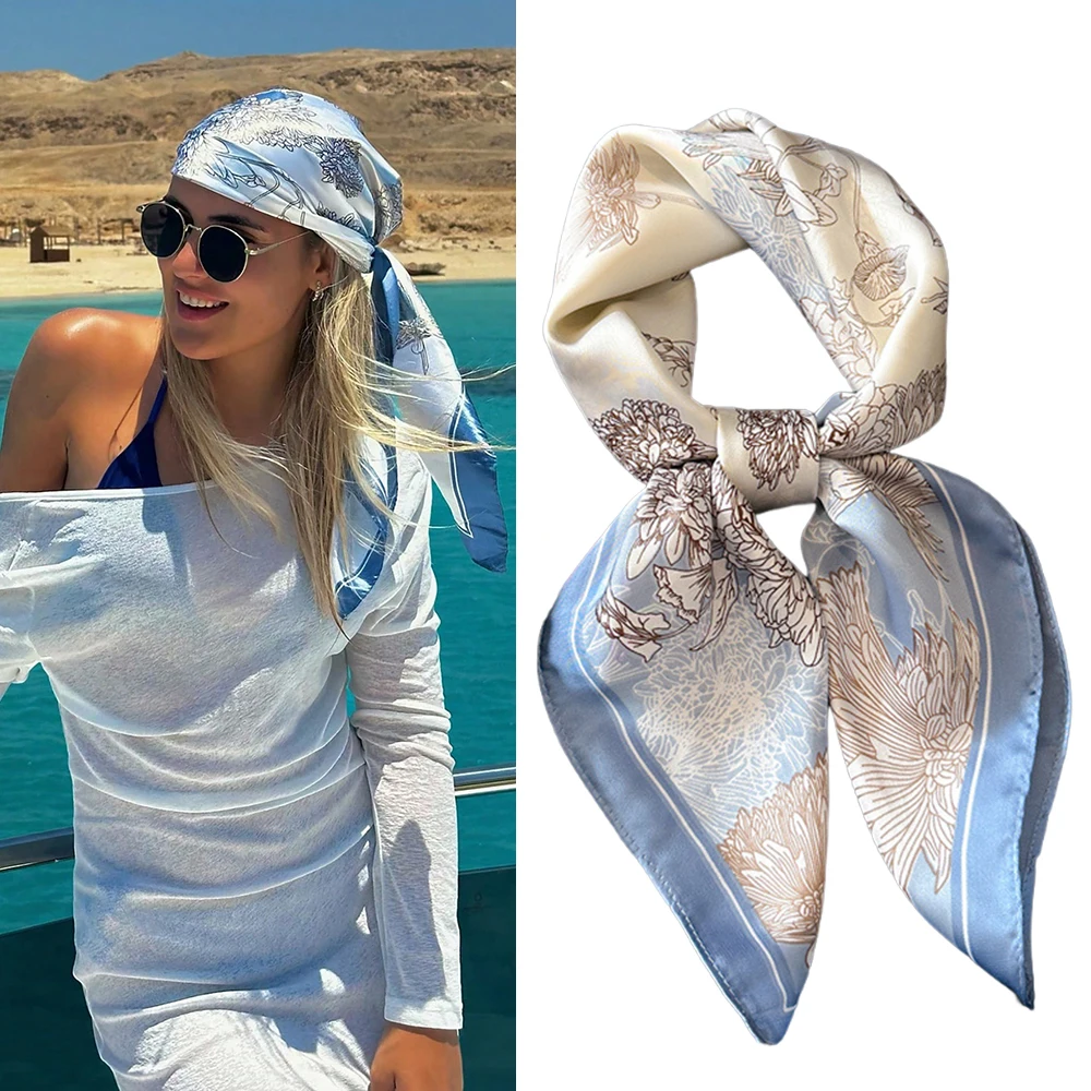 Luxury Brand Floral Print 70cm Square Beach Scarf Casual Elegant Thin Breathable Neck Women Head Wrap Hair Scarves Shawl
Luxury Brand Floral Print 70cm Square Beach Scarf Casual Elegant Thin Breathable Neck Women Head Wrap Hair Scarves Shawl