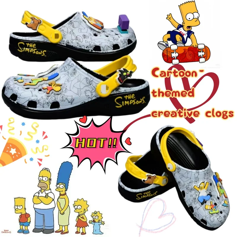 Simpsons anime peripheral creative hole shoes, unisex beach shoes, one foot cartoon super cute cool slippers
Simpsons anime peripheral creative hole shoes, unisex beach shoes, one foot cartoon super cute cool slippers