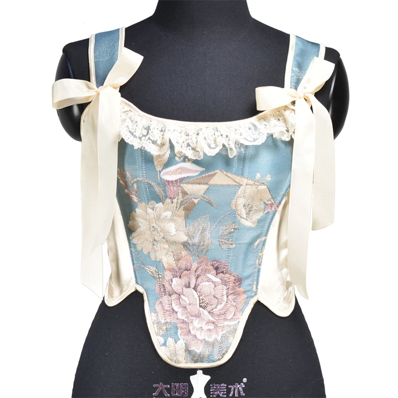 Sexy Women Corset Crop Top Fashion Jacquard Sleeveless Lace Up Slimming Bodice Elegant Female Shoulder Strap Bustier Vest
Sexy Women Corset Crop Top Fashion Jacquard Sleeveless Lace Up Slimming Bodice Elegant Female Shoulder Strap Bustier Vest