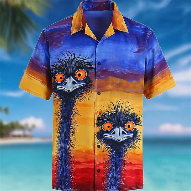 Fashion Tropical Parrot Bird 3D Print Men's Spring Summer Hawaiian Shirt Short Sleeve Button Shirt Men Beach Wear Y2k Clothing
Fashion Tropical Parrot Bird 3D Print Men's Spring Summer Hawaiian Shirt Short Sleeve Button Shirt Men Beach Wear Y2k Clothing
