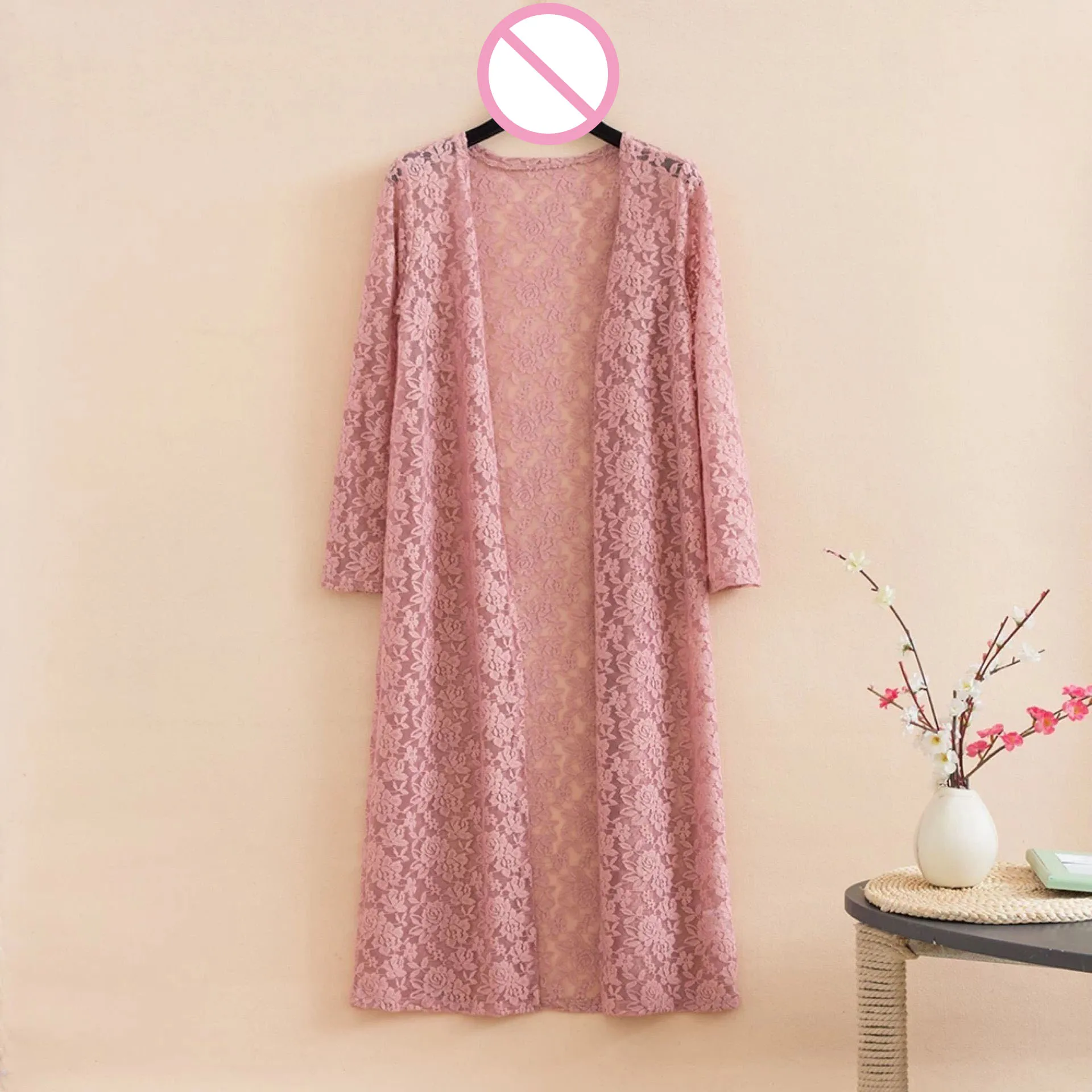 Lace sun protection cardigan medium long long sleeved women's summer thin jacket shawl air conditioning shirt paired skirt top
Lace sun protection cardigan medium long long sleeved women's summer thin jacket shawl air conditioning shirt paired skirt top