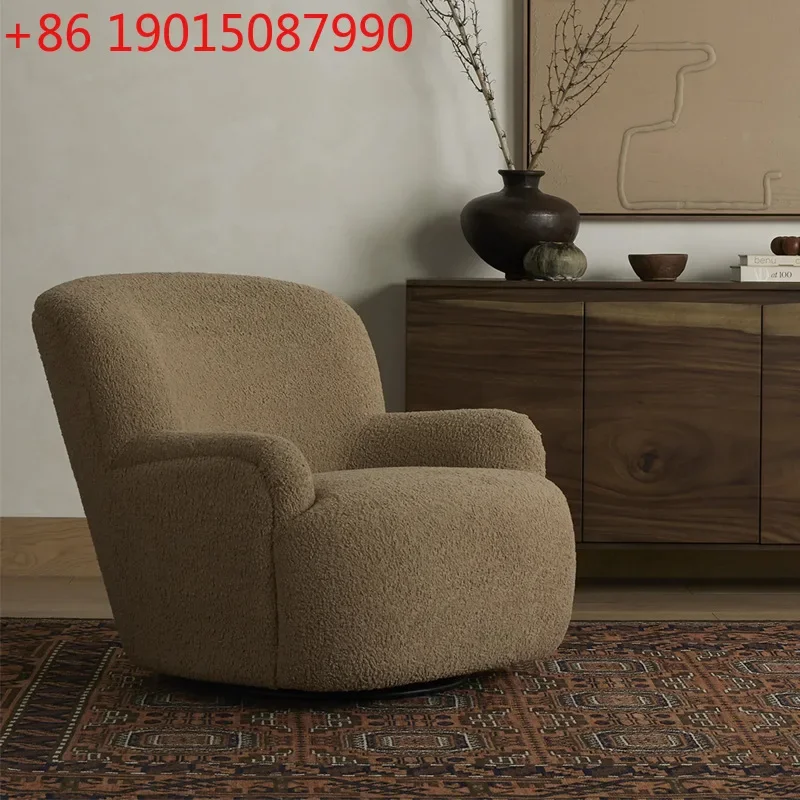 Nordic light luxury teddy fleece rotating single chair American simple fabric fabric leisure chair living room balcony
Nordic light luxury teddy fleece rotating single chair American simple fabric fabric leisure chair living room balcony