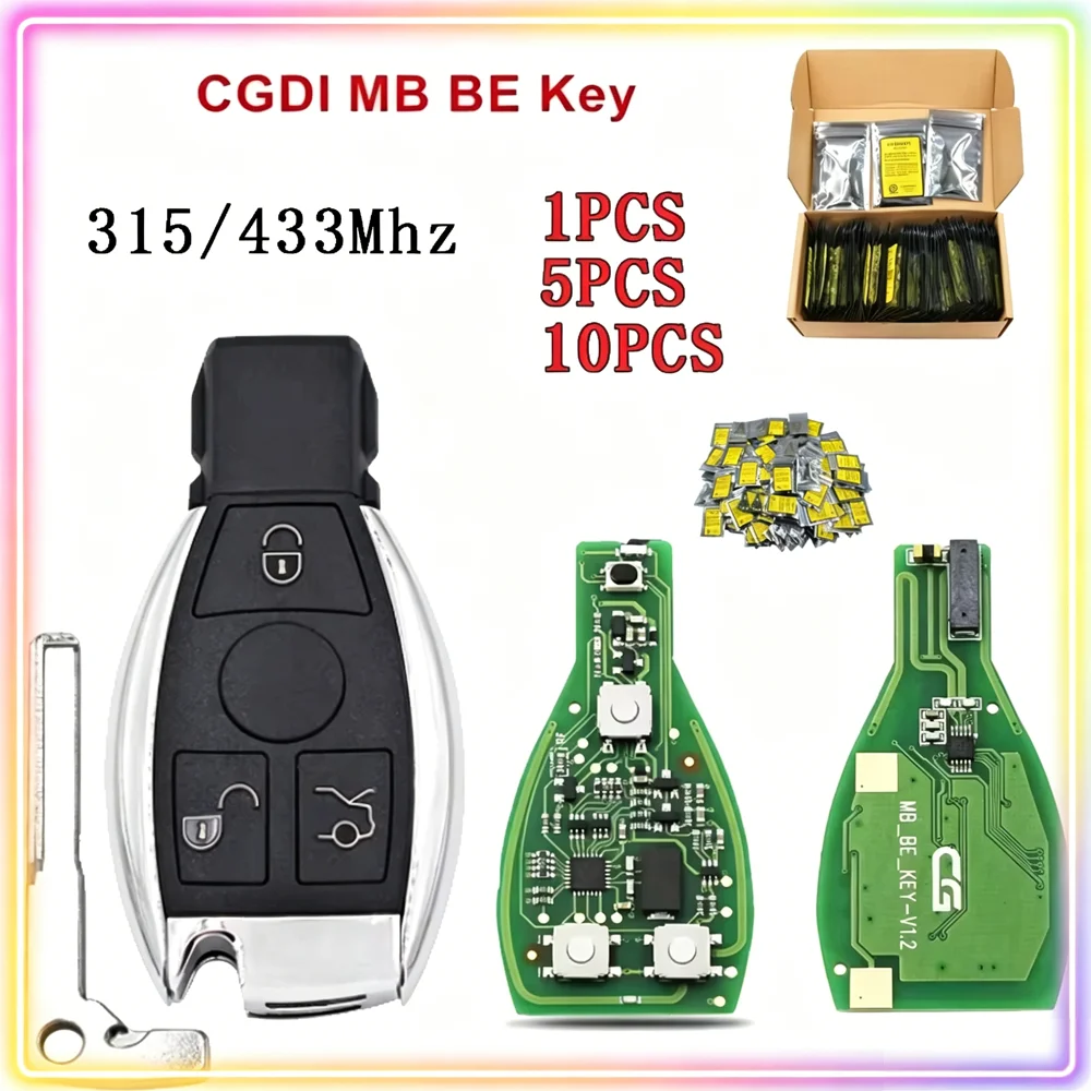 CGDI MB CG BE Key 315MHZ/433MHZ for Mercedes Benz Work with CGDI MB Programmer Support All FBS3 and Automatic Recovery
CGDI MB CG BE Key 315MHZ/433MHZ for Mercedes Benz Work with CGDI MB Programmer Support All FBS3 and Automatic Recovery