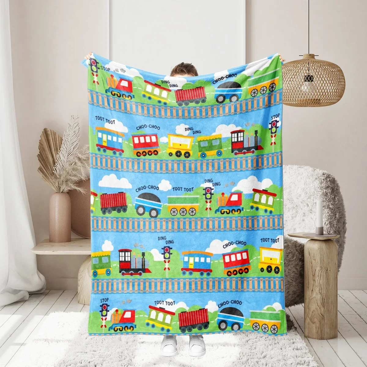1pc Cartoon Cartoon Transportation Vehicles Pattern Plush Blanket - A gift for children, for all seasons,School, Office Custom
1pc Cartoon Cartoon Transportation Vehicles Pattern Plush Blanket - A gift for children, for all seasons,School, Office Custom