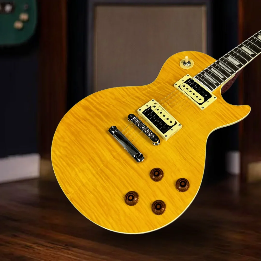 Free Shipping 6 Strings Yellow Tiger Skin Print LP Electric Guitar Humbucker Pickups Imported Hardware High Quality Guitars
Free Shipping 6 Strings Yellow Tiger Skin Print LP Electric Guitar Humbucker Pickups Imported Hardware High Quality Guitars