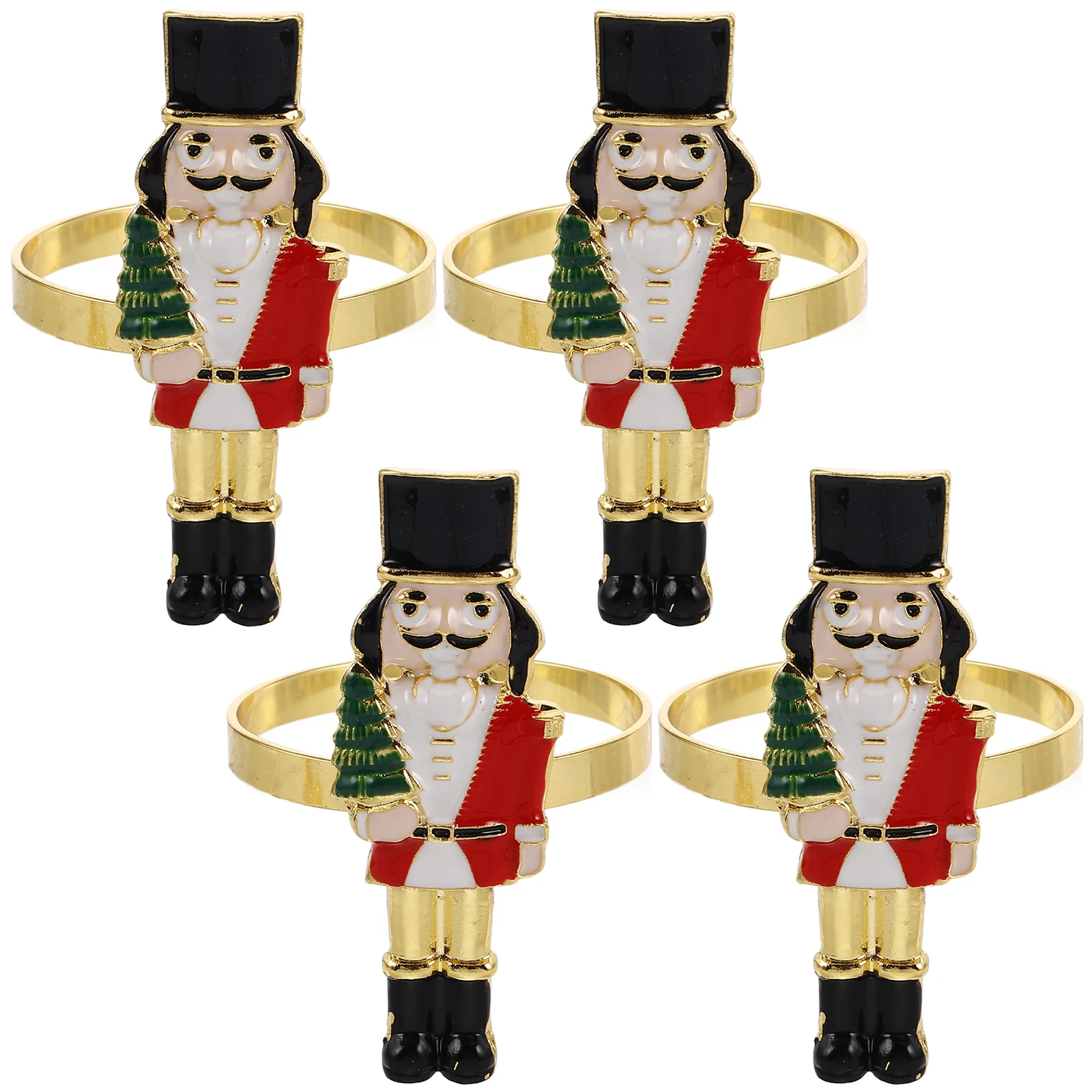 4 Pcs Napkin Button Decoration Christmas Rings Nutcracker Placemat Napkins Holder Metal Banquet
4 Pcs Napkin Button Decoration Christmas Rings Nutcracker Placemat Napkins Holder Metal Banquet