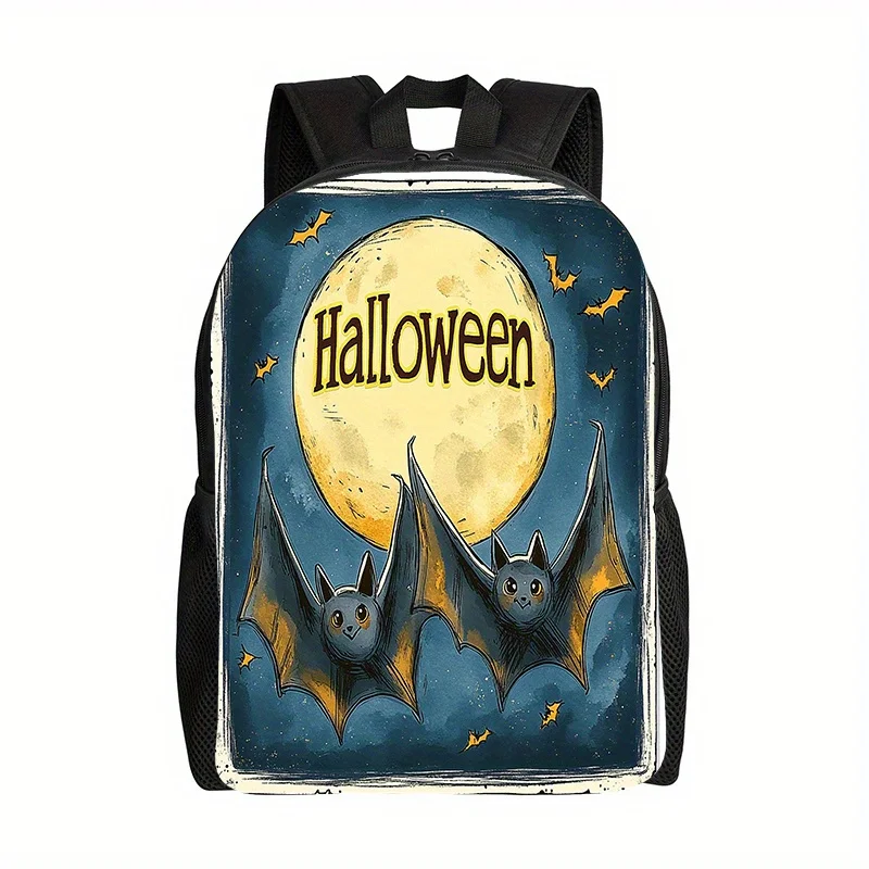 Halloween Backpack, Bat and Moon Design - Gothic Style Student School Bag, Adjustable Strap and Zipper Closure, Dark Blue
Halloween Backpack, Bat and Moon Design - Gothic Style Student School Bag, Adjustable Strap and Zipper Closure, Dark Blue