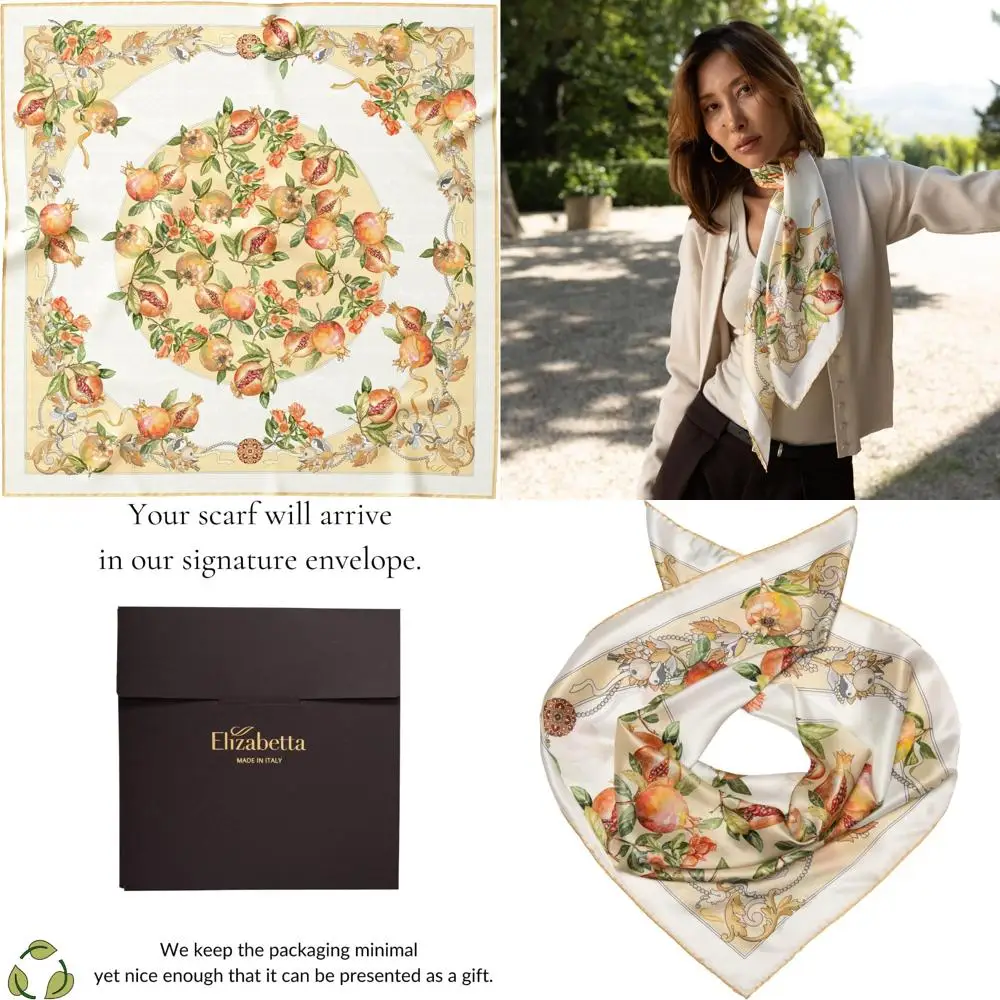 100% Italian Silk Square Scarves - 35 Unique Designs, Handcrafted in Italy, Women's Fashion Accessories
100% Italian Silk Square Scarves - 35 Unique Designs, Handcrafted in Italy, Women's Fashion Accessories