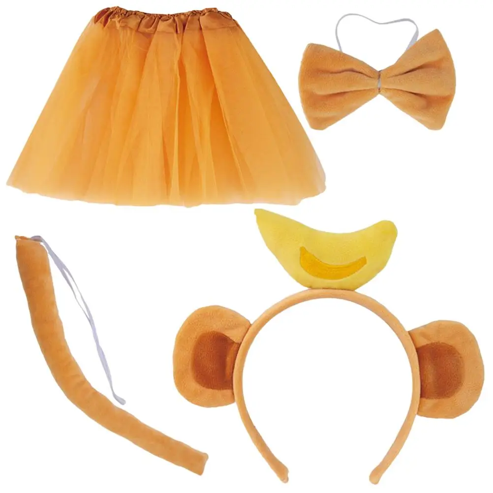 Monkey Ears Banana Headband Tutu Skirt Costume Set Animal Ear Headband for Girls Halloween Party Photography Props Cosplay
Monkey Ears Banana Headband Tutu Skirt Costume Set Animal Ear Headband for Girls Halloween Party Photography Props Cosplay