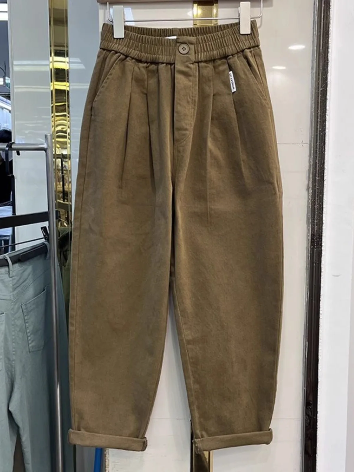 Loose Dad Pants Workwear Trousers Men Women Summer Versatile Elastic Waist Harlan Pants plus Size 300 Pou Korean Sle
Loose Dad Pants Workwear Trousers Men Women Summer Versatile Elastic Waist Harlan Pants plus Size 300 Pou Korean Sle