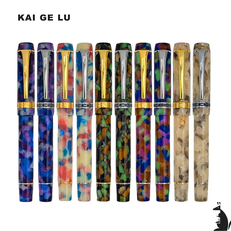 KAIGELU Acrylic Fountain Pen Stainless Steel Iridium Pen Tip Business Office Pen
KAIGELU Acrylic Fountain Pen Stainless Steel Iridium Pen Tip Business Office Pen