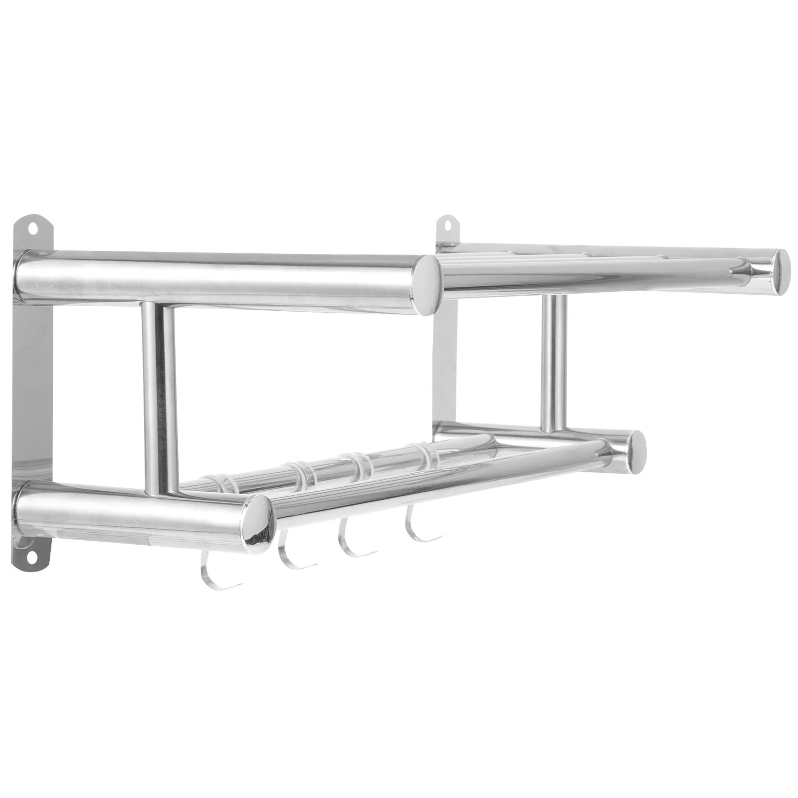 Stainless Steel Towel Rack Wall Mounted Bathroom Organizer Shelf Shower Basket Hooks High Load Bearing Storage Holder
Stainless Steel Towel Rack Wall Mounted Bathroom Organizer Shelf Shower Basket Hooks High Load Bearing Storage Holder