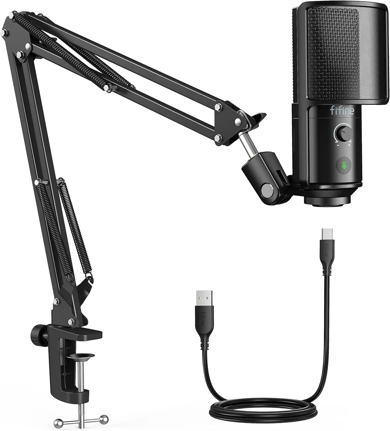 USB Podcast Microphone with Boom Arm Stand, Large Diaphragm Condenser Mic for Recording, Streaming, Gaming on PC
USB Podcast Microphone with Boom Arm Stand, Large Diaphragm Condenser Mic for Recording, Streaming, Gaming on PC