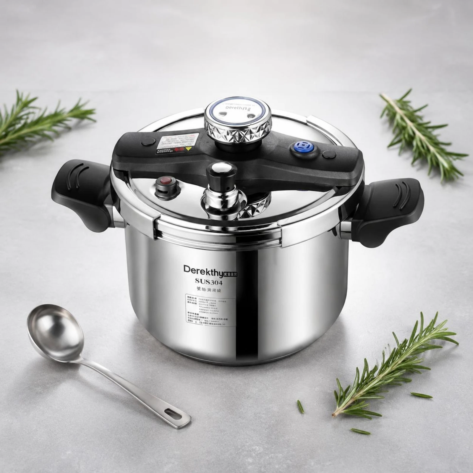 Stainless Steel Pressure Cooker Heavy-Duty Stovetop Pressure Cooker Sealed Pot Polished Metal Cookware Fast Cooking
Stainless Steel Pressure Cooker Heavy-Duty Stovetop Pressure Cooker Sealed Pot Polished Metal Cookware Fast Cooking