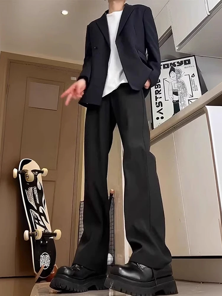 Cleanfit Slimming Straight Leg Men's Pants mid High Waist Pure Bla Drapey Casual Trousers Faionable Youth Leisure Sle
Cleanfit Slimming Straight Leg Men's Pants mid High Waist Pure Bla Drapey Casual Trousers Faionable Youth Leisure Sle