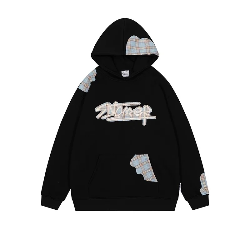 Очень большая осенне-зимняя толстовка с капюшоном для мужчин в стиле ретро с вышивкой букв, свободная длинная лоскутная куртка для пар, молодежная мода
Очень большая осенне-зимняя толстовка с капюшоном для мужчин в стиле ретро с вышивкой букв, свободная длинная лоскутная куртка для пар, молодежная мода