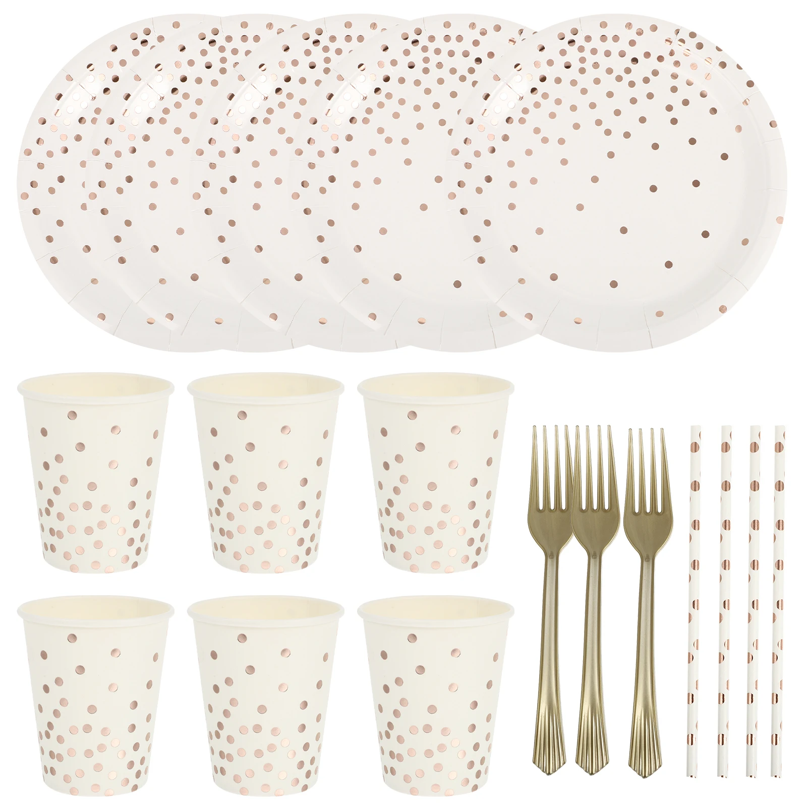 1 Set Paper Tableware Cups Plates For Party Gold Food Serving Gatherings Lightweight Stacking Space Saving Easy Carry Round Dots
1 Set Paper Tableware Cups Plates For Party Gold Food Serving Gatherings Lightweight Stacking Space Saving Easy Carry Round Dots