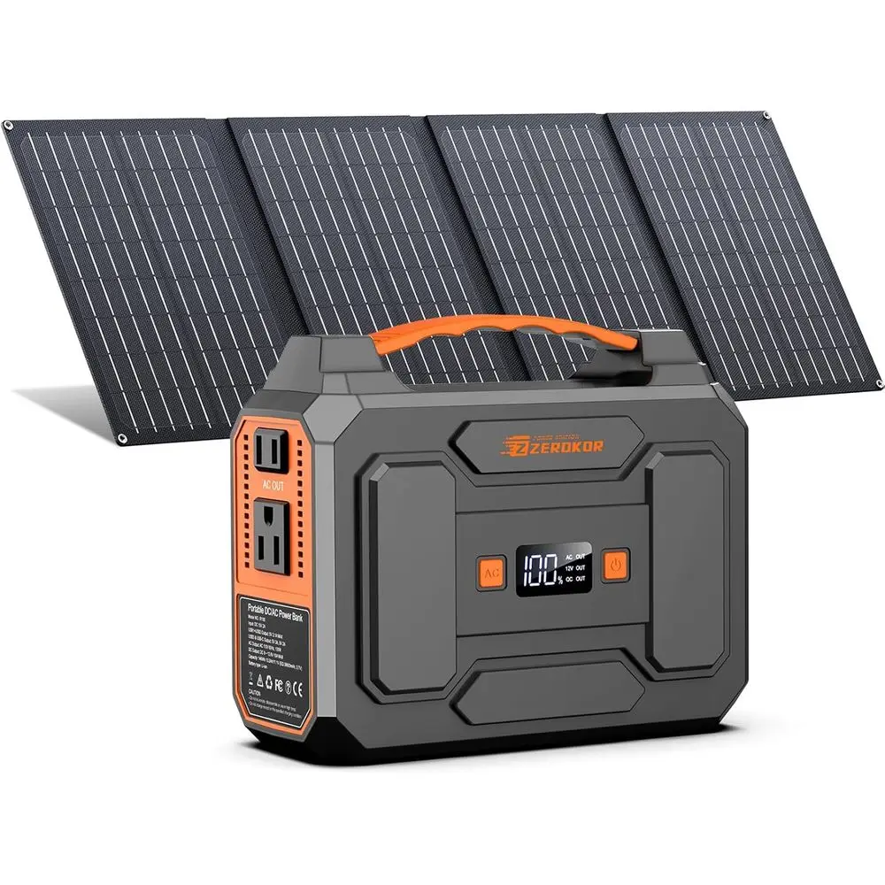 100W Solar Generator with 40W Foldable Panel, 110V AC Outlet, 146Wh Battery for Outdoor and Emergency Power
100W Solar Generator with 40W Foldable Panel, 110V AC Outlet, 146Wh Battery for Outdoor and Emergency Power