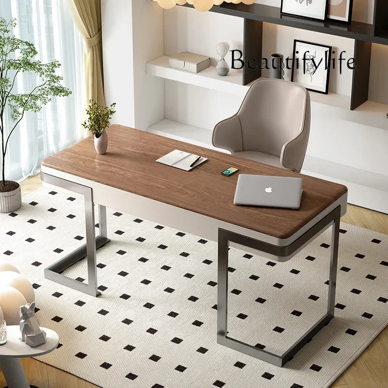 Retro style solid wood desk Italian minimalist computer desk designer creative desk and chair combination
Retro style solid wood desk Italian minimalist computer desk designer creative desk and chair combination