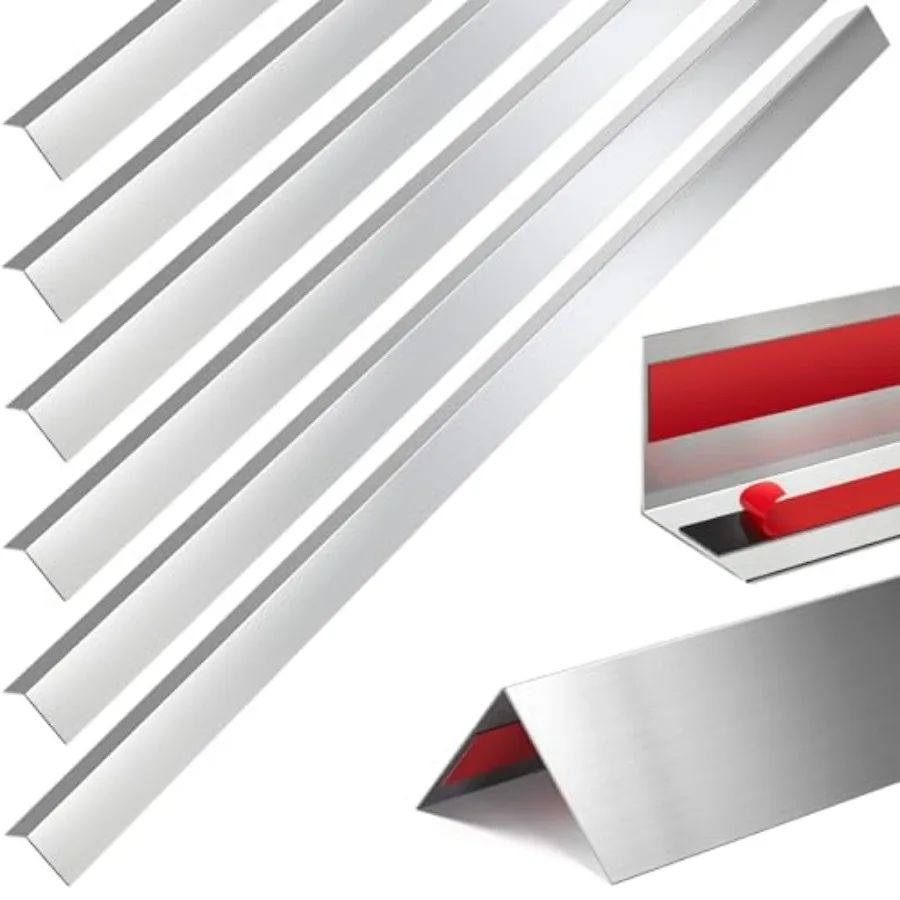 Therwen 0 Pcs 304 Stainless Steel Corner Guards Metal Wall Guard Protector Corner Trim Molding for Door Countertop Furniture Ca
Therwen 0 Pcs 304 Stainless Steel Corner Guards Metal Wall Guard Protector Corner Trim Molding for Door Countertop Furniture Ca