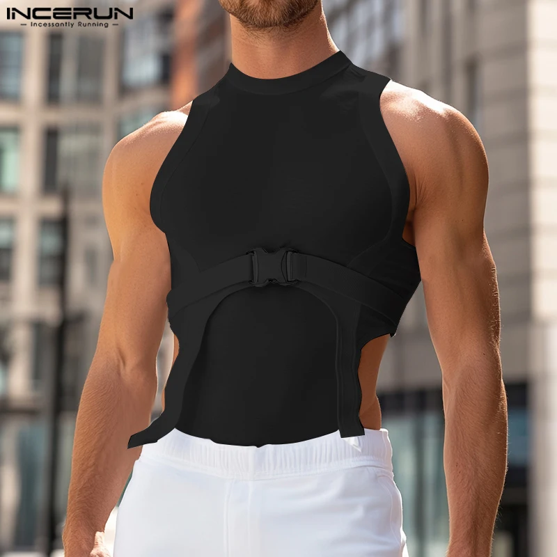 INCERUN Fashion Hollow Out Men Tanks Tops Transparent Thin Tops Tee Sleeveless Tank Belt Men's Clothing Streetwear S-5XL Summer
INCERUN Fashion Hollow Out Men Tanks Tops Transparent Thin Tops Tee Sleeveless Tank Belt Men's Clothing Streetwear S-5XL Summer