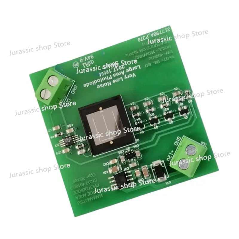 Very Low Noise Large Area Photodiode Amplifier Module (Circuit Board with Silicon Photocell)
Very Low Noise Large Area Photodiode Amplifier Module (Circuit Board with Silicon Photocell)