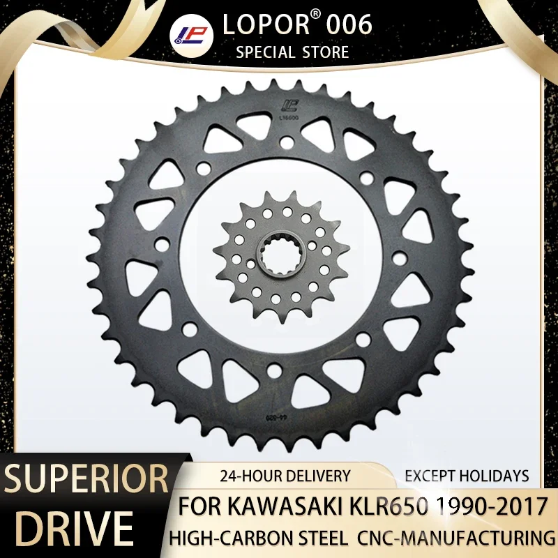LOPOR 520 CNC 15T 43T Front Rear Motorcycle Sprocket For Kawasaki KLR650 KL650 KLR KL 650 1990-1992 KLX650 93-96 KLX650R 99-01 R
LOPOR 520 CNC 15T 43T Front Rear Motorcycle Sprocket For Kawasaki KLR650 KL650 KLR KL 650 1990-1992 KLX650 93-96 KLX650R 99-01 R