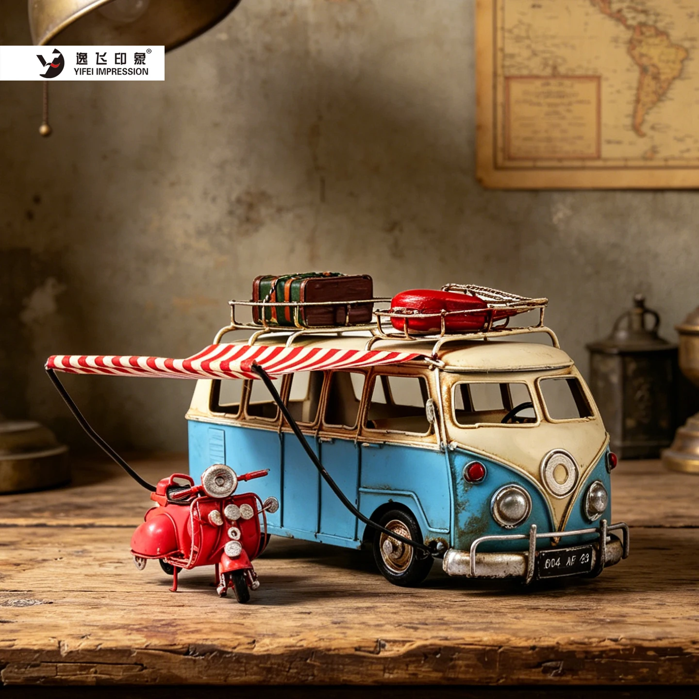 Vintage Metal Camper Van Decor Retro Bus Figurine Handmade Iron Ornament for Desk Shelf & Home Decor Nostalgic Travel Accent
Vintage Metal Camper Van Decor Retro Bus Figurine Handmade Iron Ornament for Desk Shelf & Home Decor Nostalgic Travel Accent
